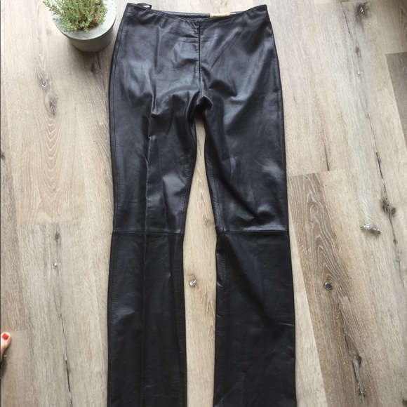 Rem Garson Black Leather Pants 